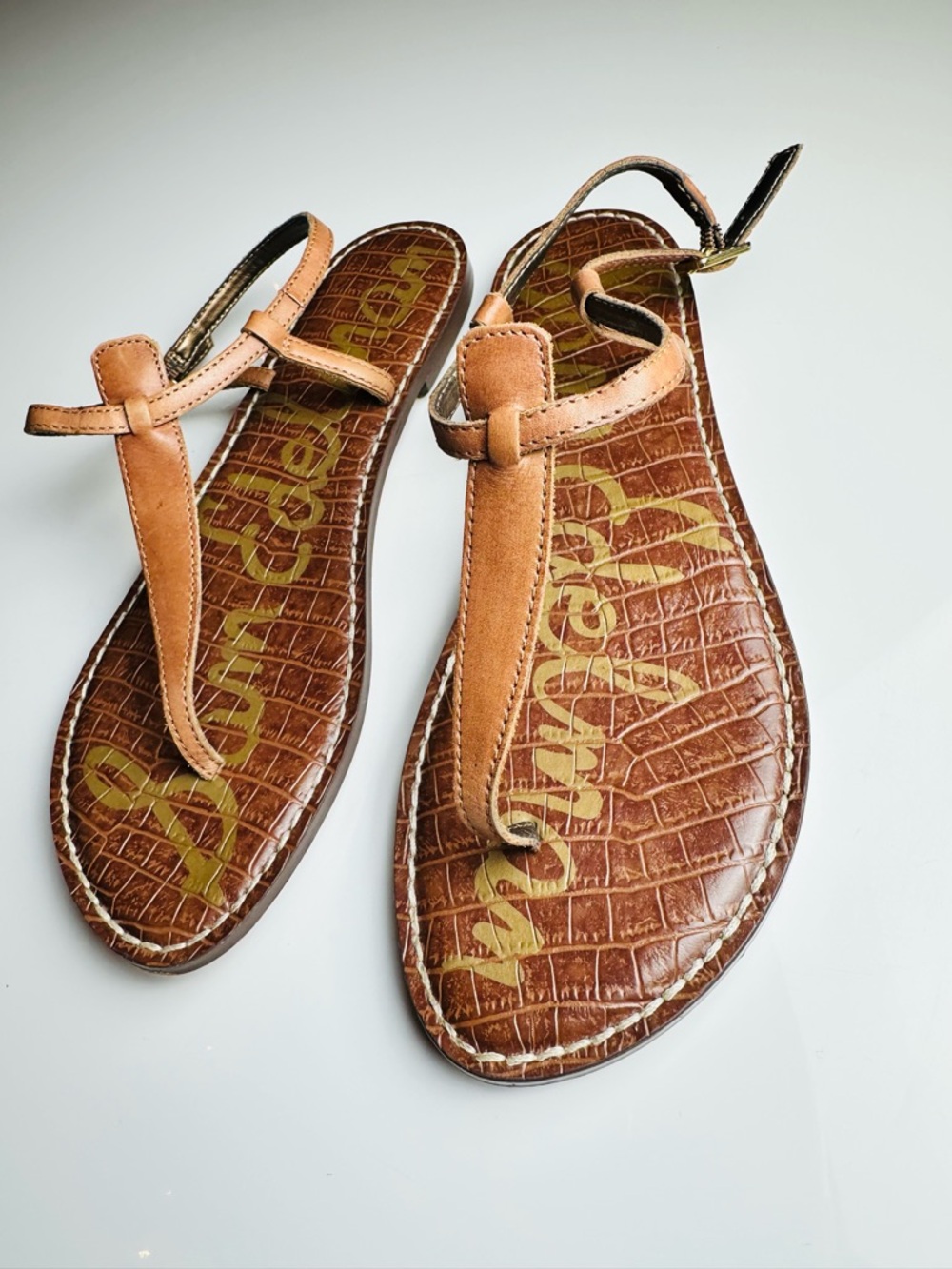 Sam Edelman Gigi Brown Leather Sandals